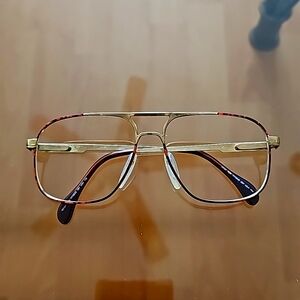 Vintage navigator metal glasses